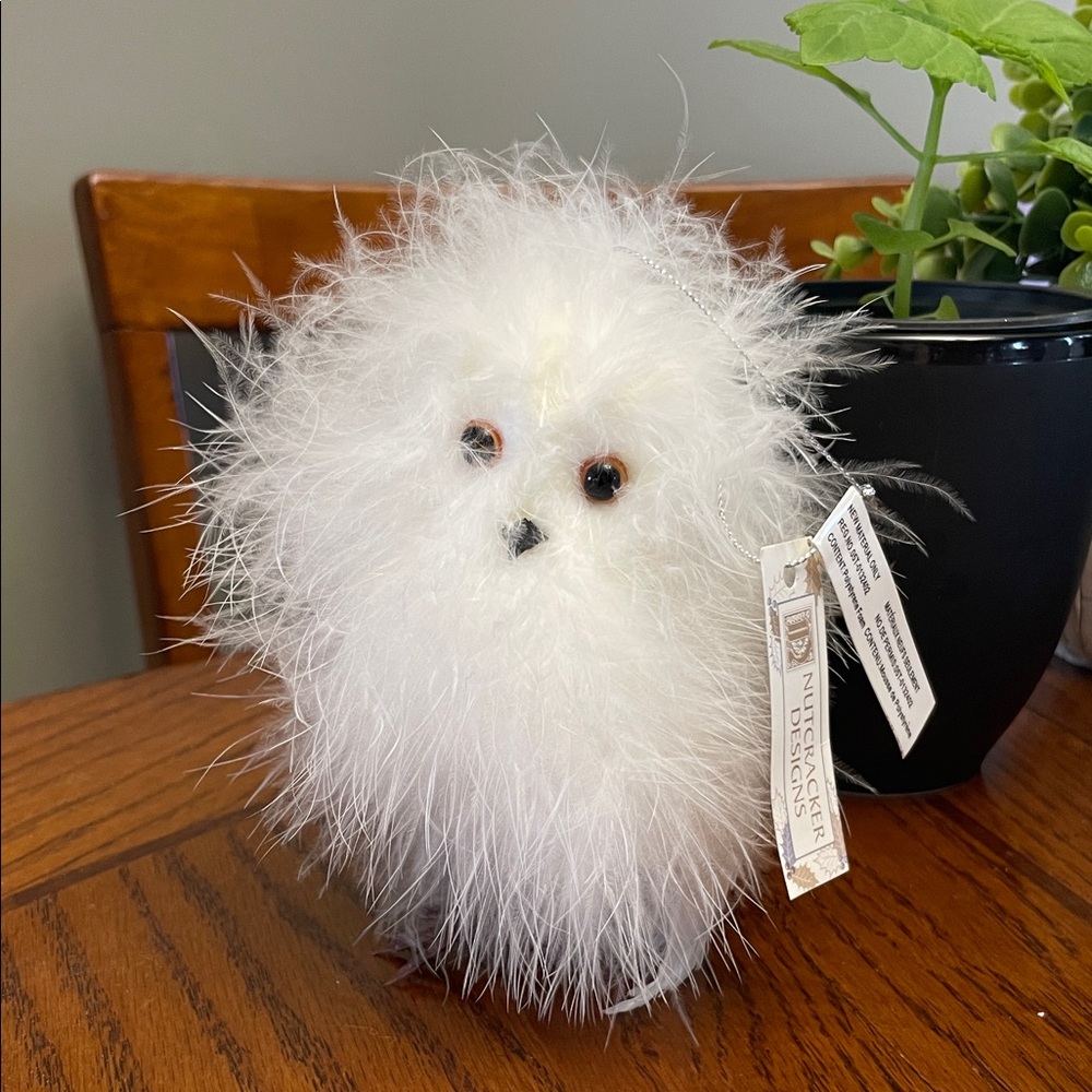 White Fluffy Owl Ornament by Midwest-CBK